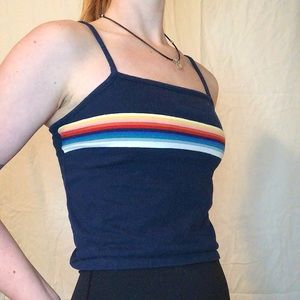 Brandy Melville rainbow stripe tank